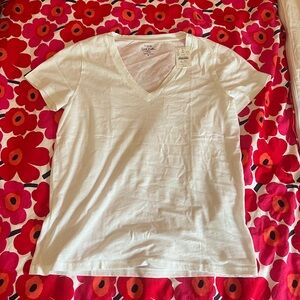 NWT J Crew White Vintage Slub Cotton T-Shirt